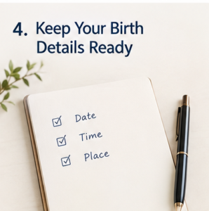 Keep Your Birth Details Ready